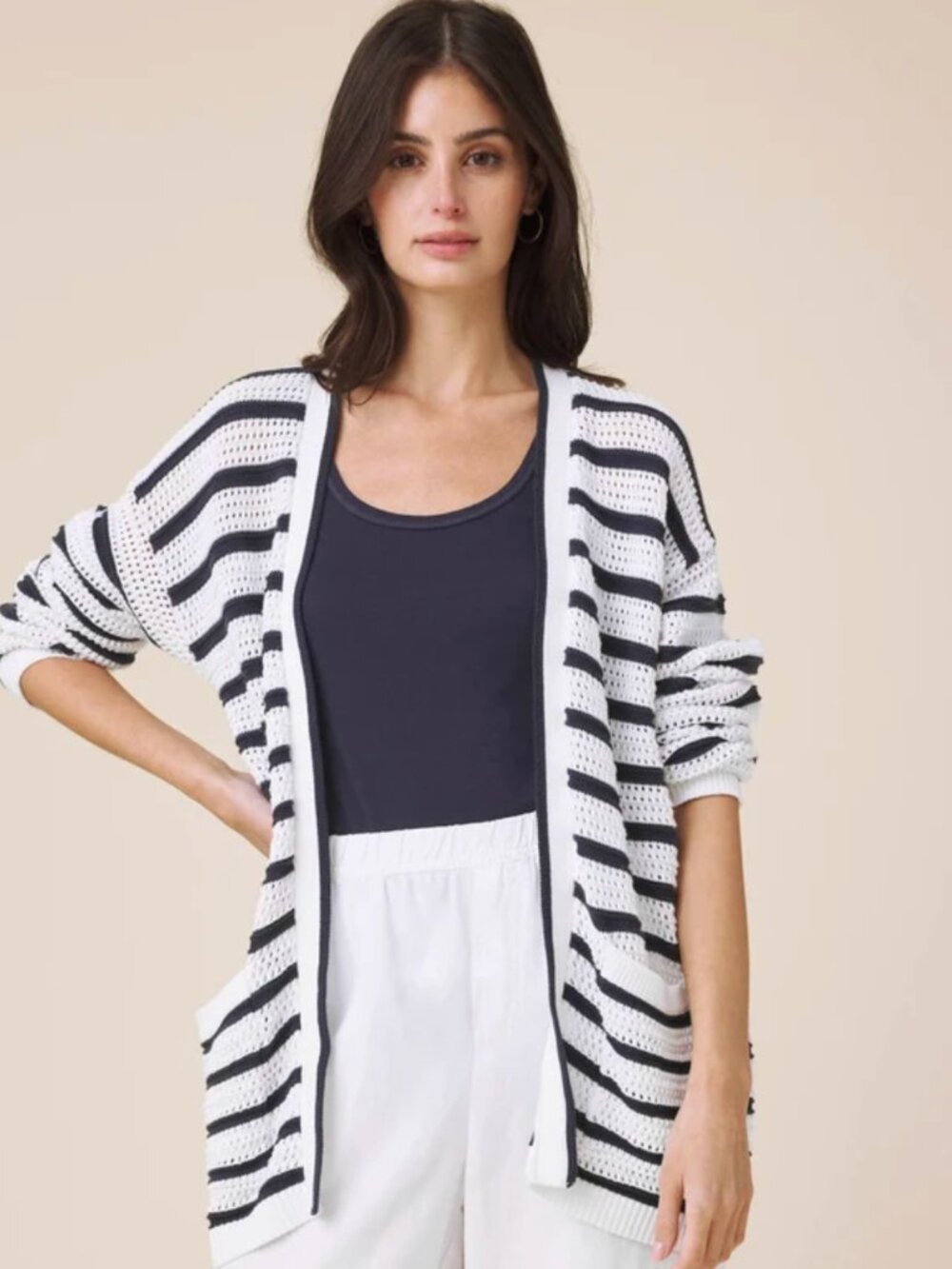 Splendid Beckham Stripe Open Cardigan Size XS. NWT